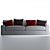 Modern Cushioned Sofa 3D model small image 1