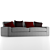 Modern Cushioned Sofa 3D model small image 2