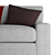 Modern Cushioned Sofa 3D model small image 3