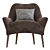 Elegant Danielle Armchair 3D model small image 2