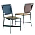 Sleek Leather Dining Chair: Crate & Barrel Laredo 3D model small image 1