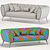 
Iseo Cantori Sofa: Elegant Comfort 3D model small image 3