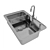 Sleek Kitchen Sink 3D Model 3D model small image 5