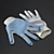 Dirt-Textured Work Gloves 3D model small image 4