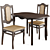 Compact Chair & Table Set 3D model small image 1