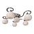 Modern Italian Ceiling Chandelier 3D model small image 1
