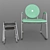 Modern 3D Chair for Vray & Corona 3D model small image 2