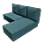 Modern Turquoise Angular Sofa 3D model small image 4