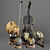 Elegant Decorative Set: Violin, Fiddlestick, Leaf & Coal, Candles, Mirror 3D model small image 1