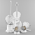 Elegant Decorative Set: Violin, Fiddlestick, Leaf & Coal, Candles, Mirror 3D model small image 5