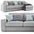 Elegant Kivik Chaise Longue Sofa 3D model small image 1