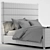 Elegant Channel Upholstered Bed 3D model small image 4