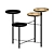 Versatile Metal Side Table with Multiple Levels 3D model small image 1