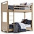 Modern Kids Wyler Bunk Bed 3D model small image 1