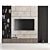 Modular TV Wall - Easily Editable, Sleek Design 3D model small image 7