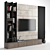 Modular TV Wall - Easily Editable, Sleek Design 3D model small image 9