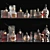 Premium Alcohol Bar Counter: Crystal Whiskey Rum Vodka Cocktail 3D model small image 3