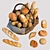 Delicious Bread Assortment 3D model small image 3