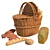 Artisan Bread Basket 3D Set 3D model small image 4