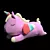 Pink Unicorn Plush Toy Bed 3D model small image 4