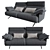Modern Verzelloni Nilson Sofa: Stylish Comfort for Your Home 3D model small image 1