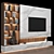 Modular TV Wall Unit with Adjustable Size 3D model small image 2