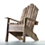 Traditional Style Patio Chair | Garden Armchair 3D model small image 1