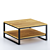Hiba Square Oak Coffee Table 3D model small image 1