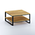 Hiba Square Oak Coffee Table 3D model small image 2