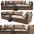 Modern Meridiani Queen 3 Sofa 3D model small image 1