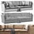Modern Meridiani Queen 3 Sofa 3D model small image 3