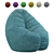 Cozy Comfort Pouf Bag 3D model small image 1