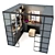 Sleek Modern Wardrobe 3D model small image 1