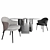 Elegant Angie Chair & Wedge Table 3D model small image 3