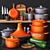 Elevate Your Kitchen: Le Creuset Decorative Set 3D model small image 1
