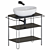 Filo 75: Stylish Ceramic Washstand 3D model small image 1