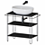 Filo 75: Stylish Ceramic Washstand 3D model small image 2