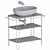 Filo 75: Stylish Ceramic Washstand 3D model small image 3