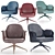 Barcelona Design Low Lounger Chair: Sleek and Swivel 3D model small image 2