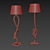 Rustic Rope Floor Lamp 3D model small image 5