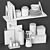 Elegant Kitchen Decor Set 3D model small image 3