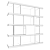 Elegant Walnut Shelving With Drawers 3D model small image 3