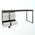 Angel Cerda Writing Desk with Three Drawers 3D model small image 2