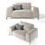 Elegant Morado Loveseat: Exquisite Eichholtz 3D model small image 1