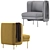 Luxurious Velvet Lounge Armchair 3D model small image 5