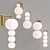 Elegant Pearl Glass Wall Lamp 3D model small image 2