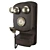 Retro Wall Phone 3D model small image 3