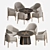 Elegant Bonding Box Chair Set 3D model small image 2