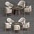 Elegant Bonding Box Chair Set 3D model small image 3