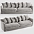 Uniqwa Singita 3-Seater Sofa 3D model small image 1